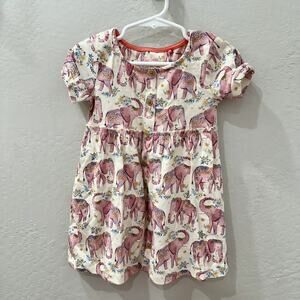 NWT Tu Pink Elephants Short Sleeve Dress
